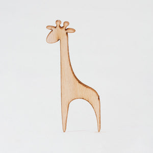 Houten label giraf 551.006 per 10 stuks